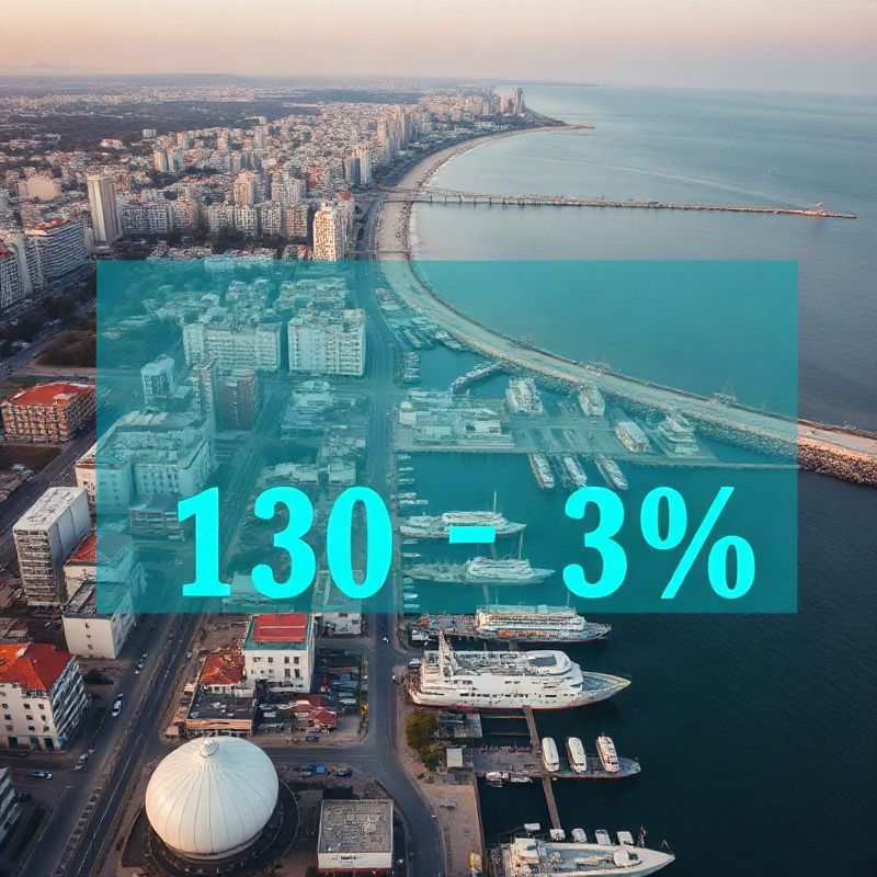 Vista aérea de Maldonado con estadísticas de empleo superpuestas